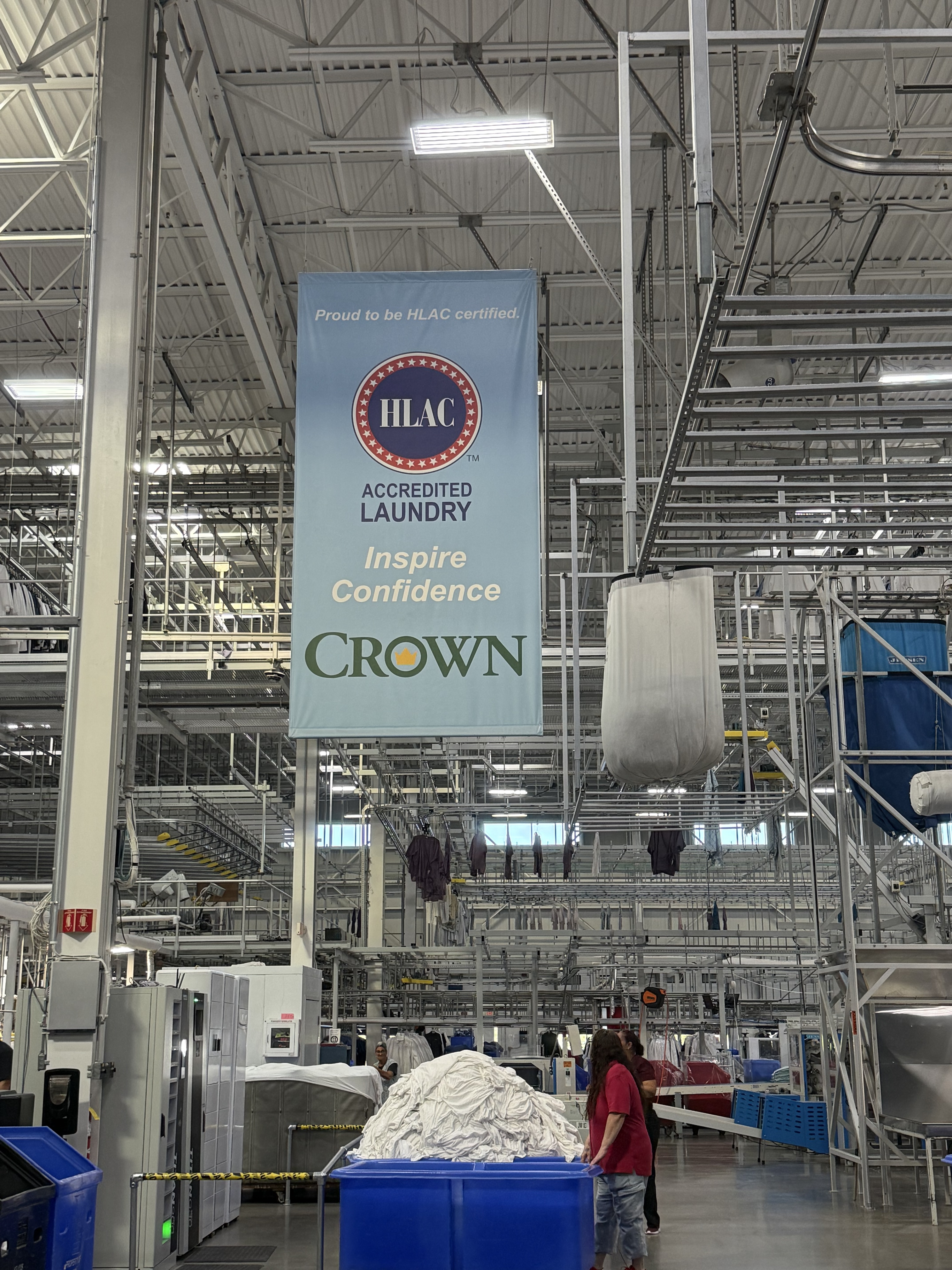 Plant tour at Crown Uniform and Linen Service